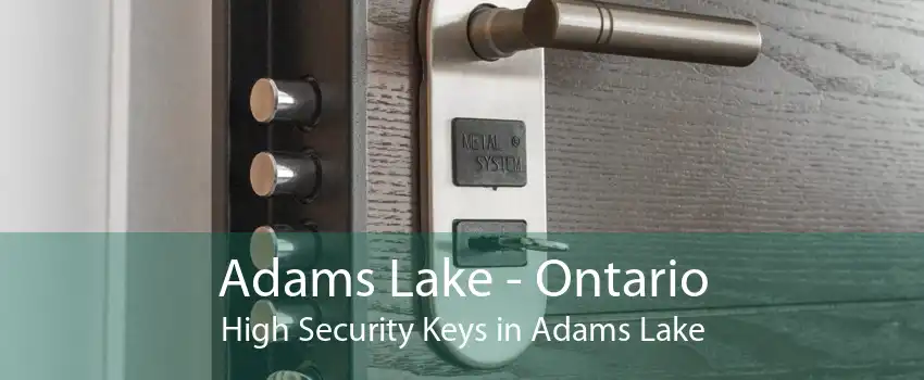 Adams Lake - Ontario High Security Keys in Adams Lake