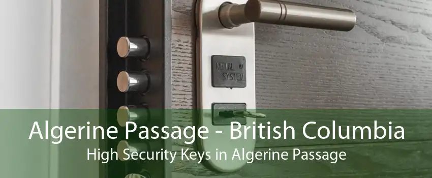 Algerine Passage - British Columbia High Security Keys in Algerine Passage
