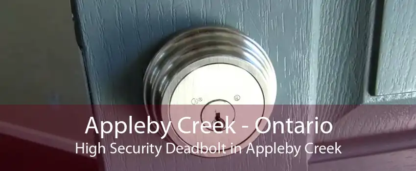 Appleby Creek - Ontario High Security Deadbolt in Appleby Creek