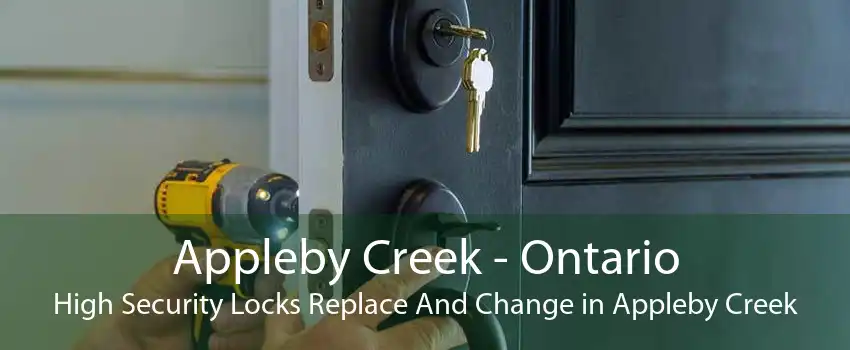 Appleby Creek - Ontario High Security Locks Replace And Change in Appleby Creek