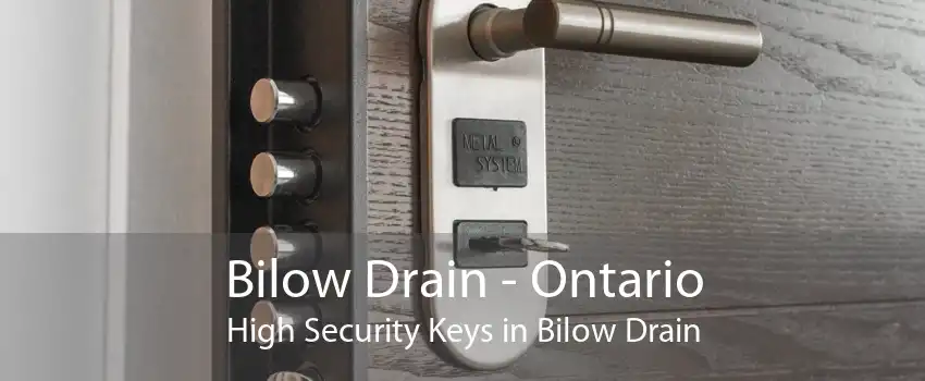 Bilow Drain - Ontario High Security Keys in Bilow Drain