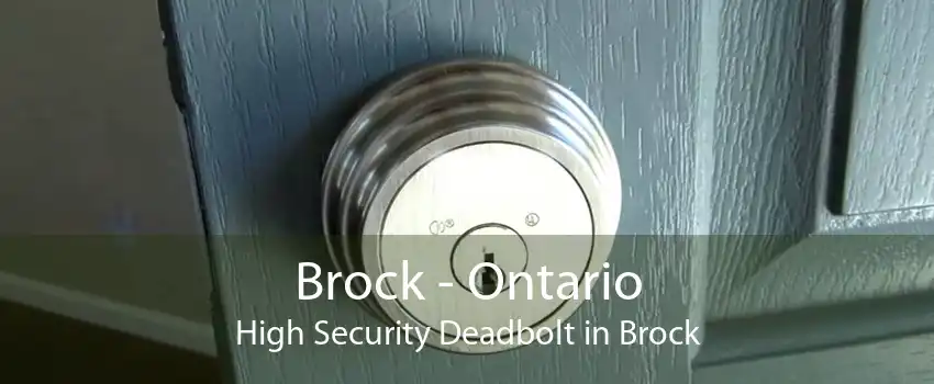Brock - Ontario High Security Deadbolt in Brock