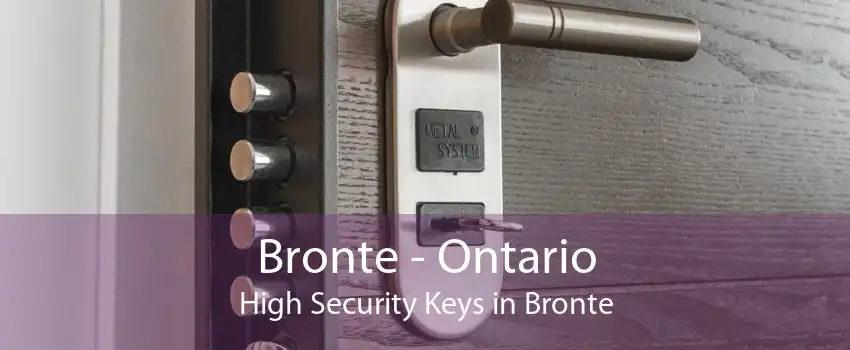 Bronte - Ontario High Security Keys in Bronte