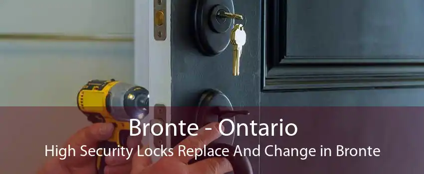 Bronte - Ontario High Security Locks Replace And Change in Bronte