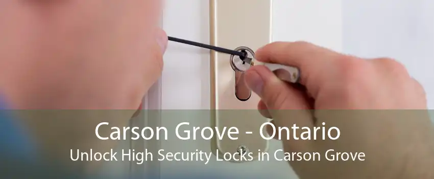 Carson Grove - Ontario Unlock High Security Locks in Carson Grove
