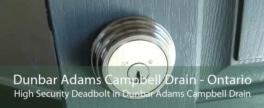 Dunbar Adams Campbell Drain - Ontario High Security Deadbolt in Dunbar Adams Campbell Drain