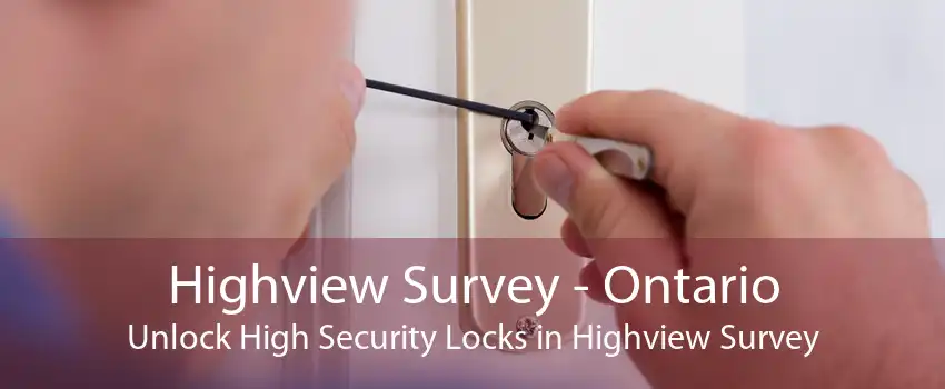 Highview Survey - Ontario Unlock High Security Locks in Highview Survey