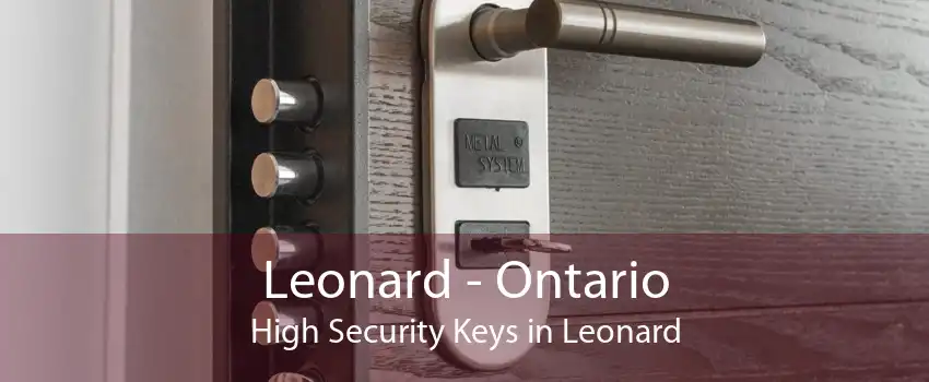 Leonard - Ontario High Security Keys in Leonard