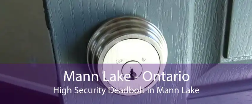 Mann Lake - Ontario High Security Deadbolt in Mann Lake