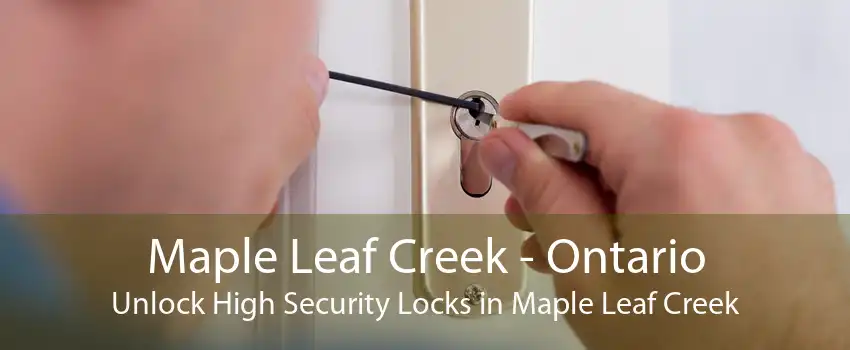 Maple Leaf Creek - Ontario Unlock High Security Locks in Maple Leaf Creek