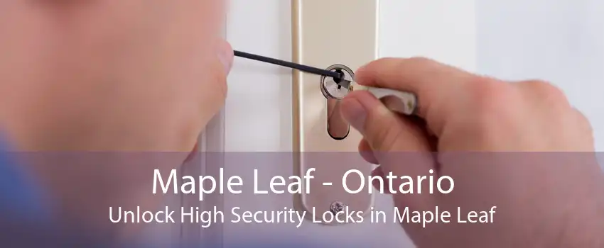 Maple Leaf - Ontario Unlock High Security Locks in Maple Leaf