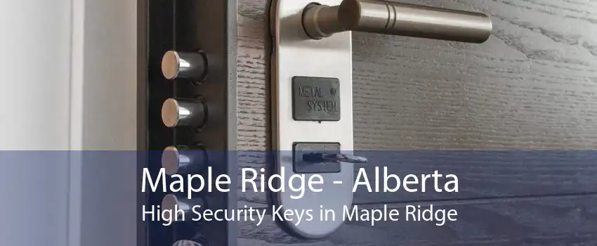 Maple Ridge - Alberta High Security Keys in Maple Ridge