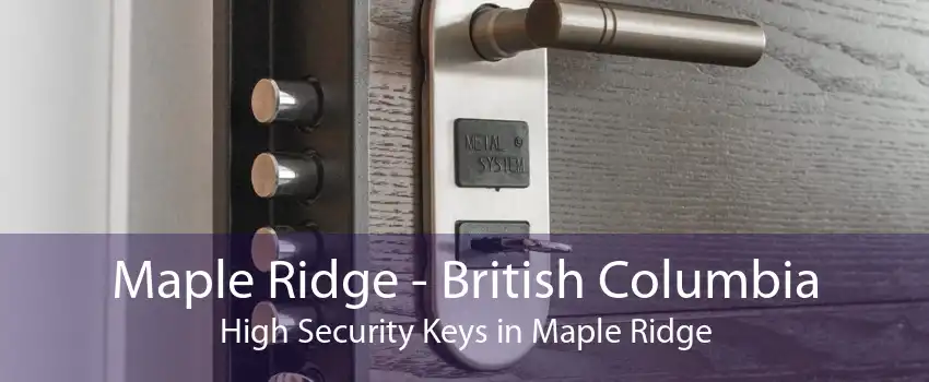 Maple Ridge - British Columbia High Security Keys in Maple Ridge