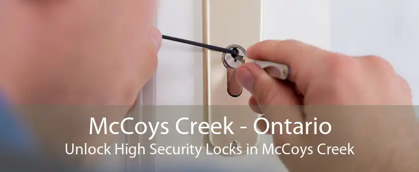 McCoys Creek - Ontario Unlock High Security Locks in McCoys Creek