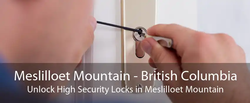 Meslilloet Mountain - British Columbia Unlock High Security Locks in Meslilloet Mountain