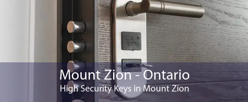 Mount Zion - Ontario High Security Keys in Mount Zion