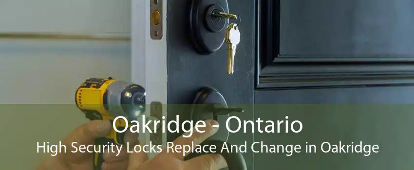 Oakridge - Ontario High Security Locks Replace And Change in Oakridge