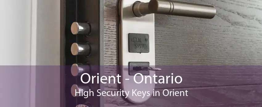 Orient - Ontario High Security Keys in Orient
