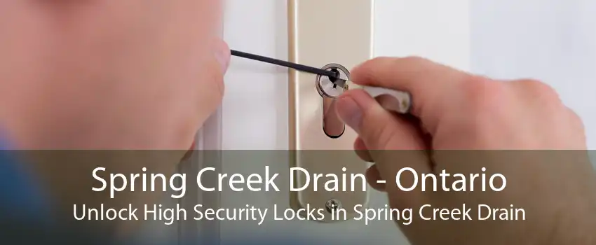 Spring Creek Drain - Ontario Unlock High Security Locks in Spring Creek Drain