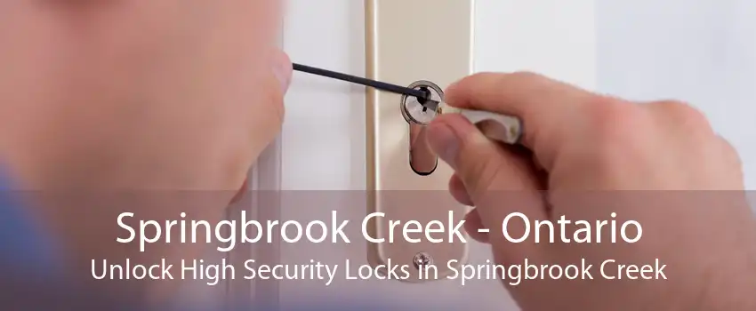 Springbrook Creek - Ontario Unlock High Security Locks in Springbrook Creek