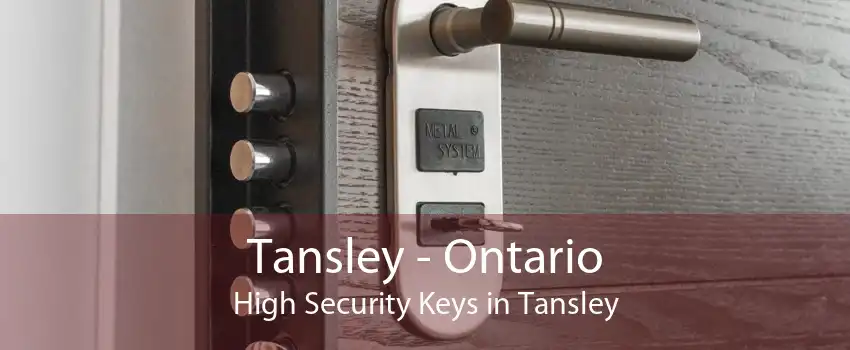 Tansley - Ontario High Security Keys in Tansley