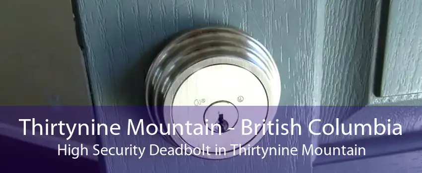 Thirtynine Mountain - British Columbia High Security Deadbolt in Thirtynine Mountain